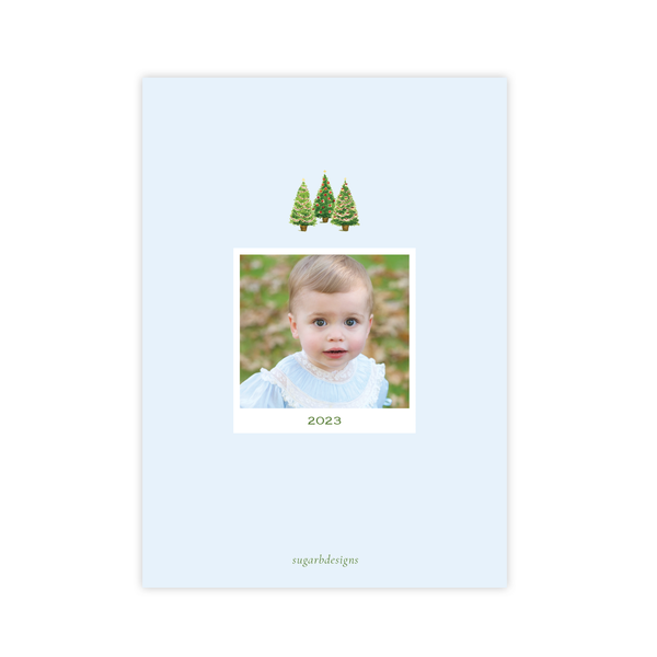 Anderson Trees Blue Christmas Card