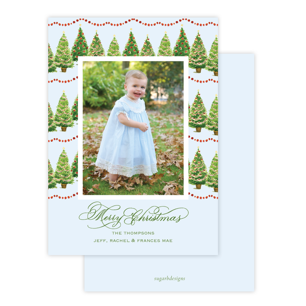 Anderson Trees Blue Christmas Card