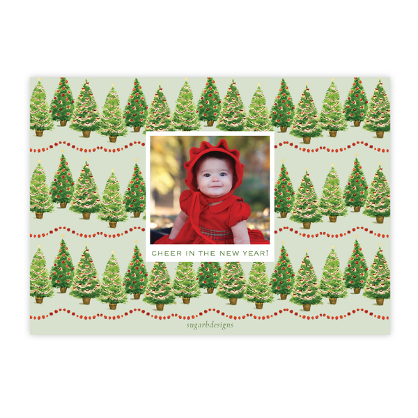 Anderson Trees Christmas Card Green Landscape