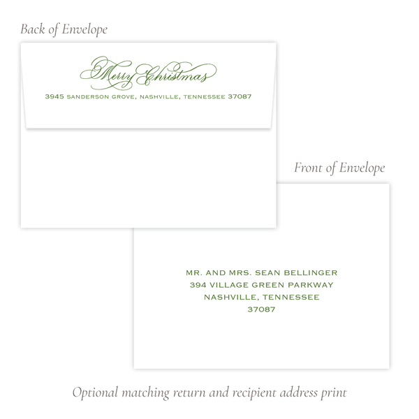 Anderson Trees Christmas Card Green Landscape