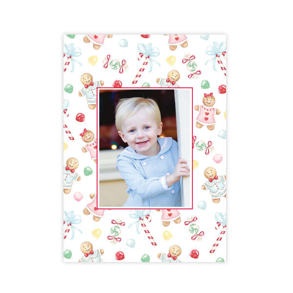 Colorful Gingerbread Christmas Card in White by Sugar B Designs
