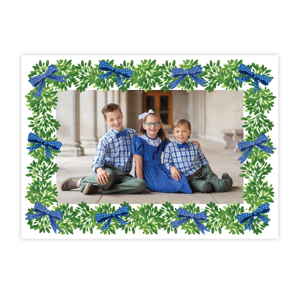 Denson Blue Border Landscape Christmas Card