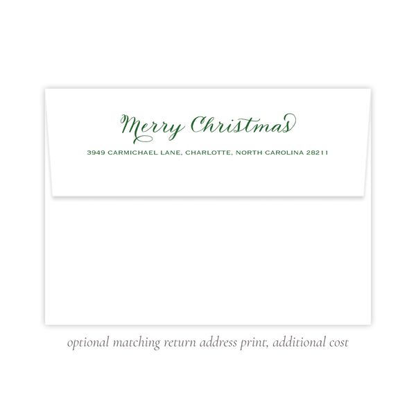 Denson Blue Border Portrait Christmas Card