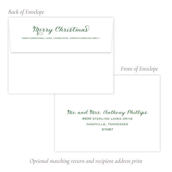Denson Border Gingham Portrait Christmas Card