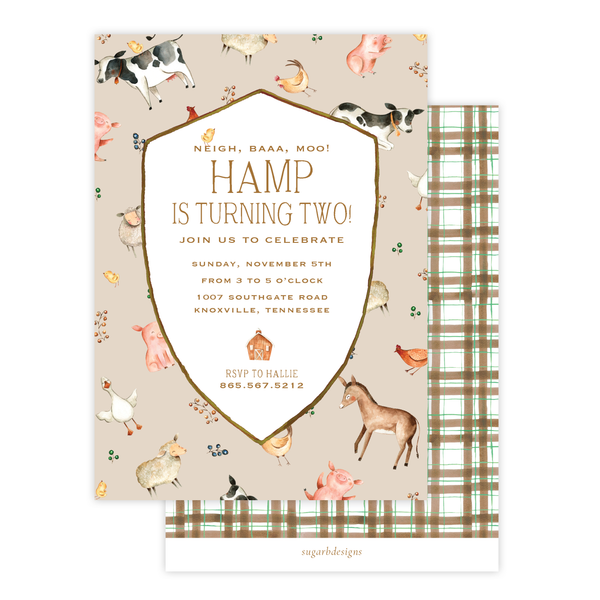 Fun Farm Birthday Invitation