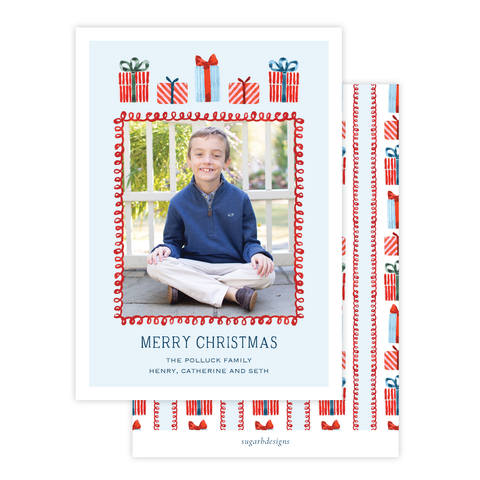 Giving with Cheer Portrait Christmas Card