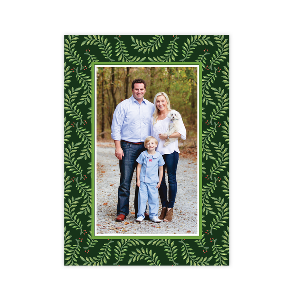 Melville Branch Border Green Christmas Card