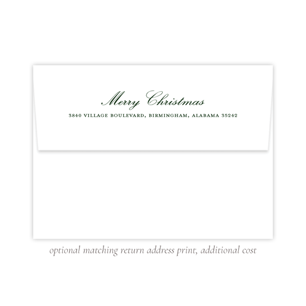 Melville Branch Border Green Christmas Card