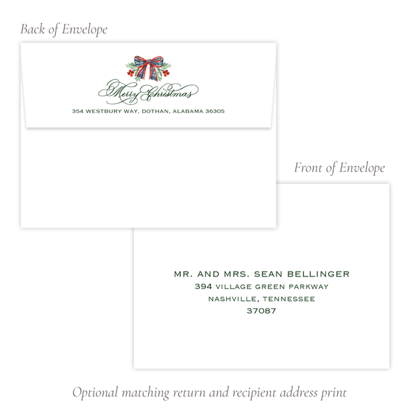 Parish Holly Portrait Christmas Card
