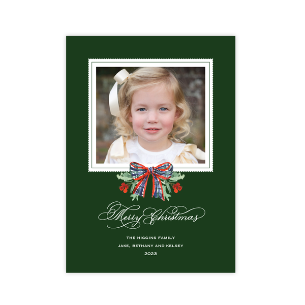 Parish Holly Portrait Christmas Card