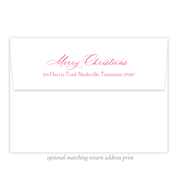 Powell Ornament Pink Christmas Card