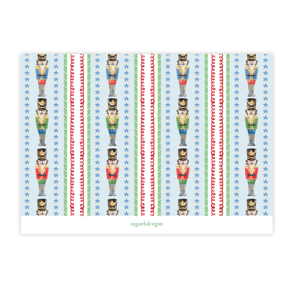Stars and Nutcrackers Landscape Christmas Card