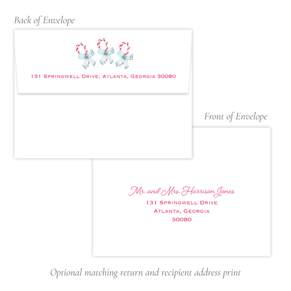 Sweet Treats Blue Border Christmas Card Portrait