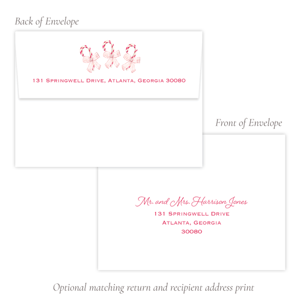 Sweet Treats Pink Border Christmas Card Portrait