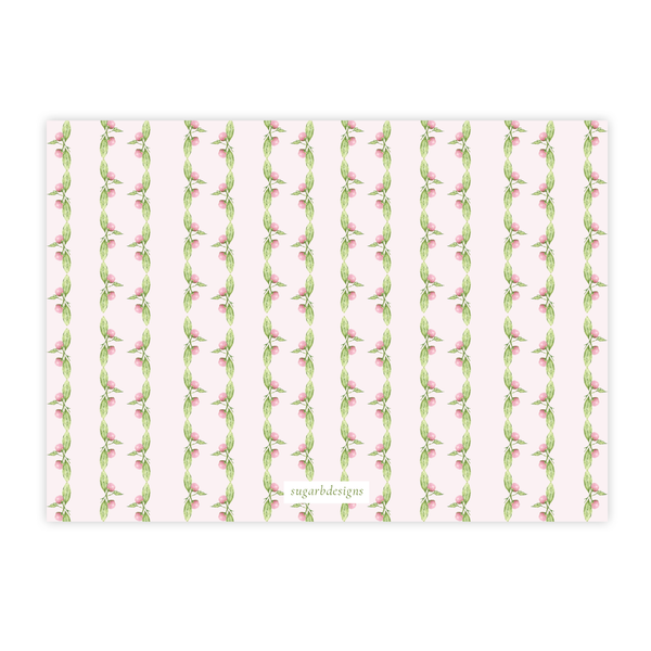 Warne Wreath Pink Landscape Christmas Card