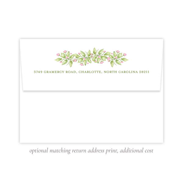 Warne Wreath Pink Landscape Christmas Card