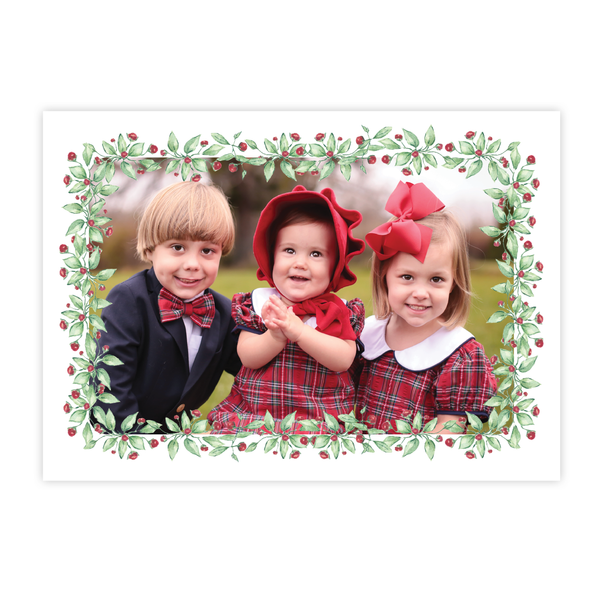 Warne Wreath Full Floral Landscape Christmas Card