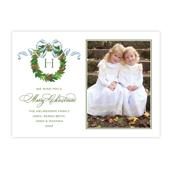 Weston Wreath Christmas Card Landscape