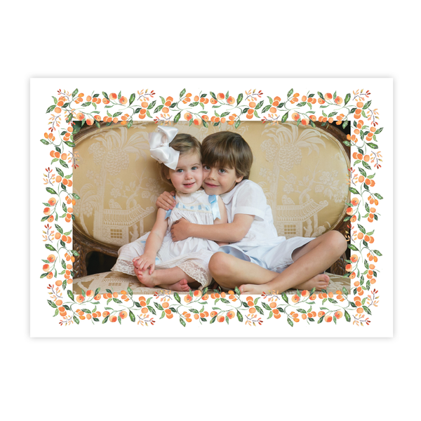 Winter Citrus Christmas Card Landscape White