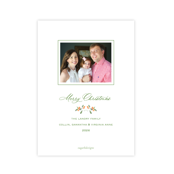 Winter Citrus Christmas Card Portrait