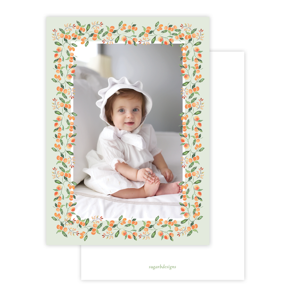 Winter Citrus Christmas Card Portrait