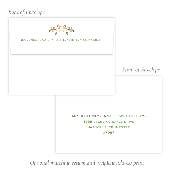 Winter Citrus Christmas Card Landscape White