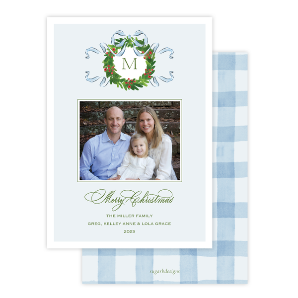 Weston Wreath Christmas Card Portrait