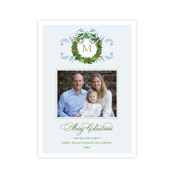 Weston Wreath Christmas Card Portrait