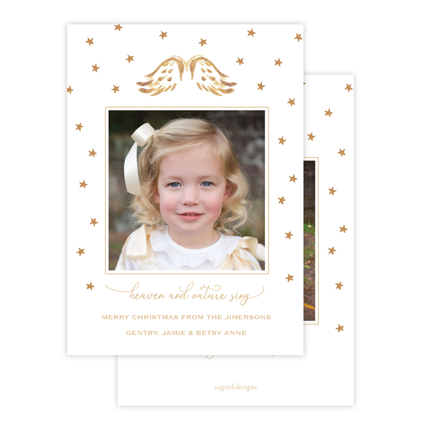Angel Wings Christmas Card Portrait