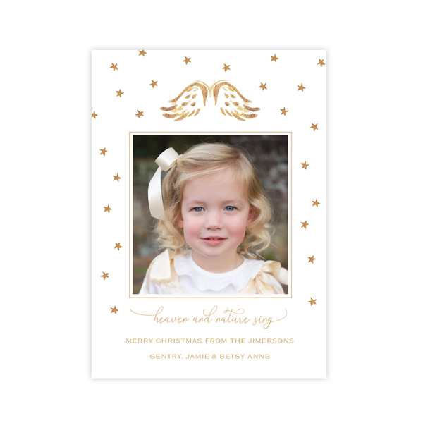 Angel Wings Christmas Card Portrait