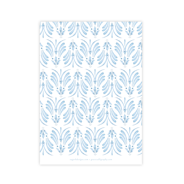 Alleluia Bird Blue Vertical Christmas Card