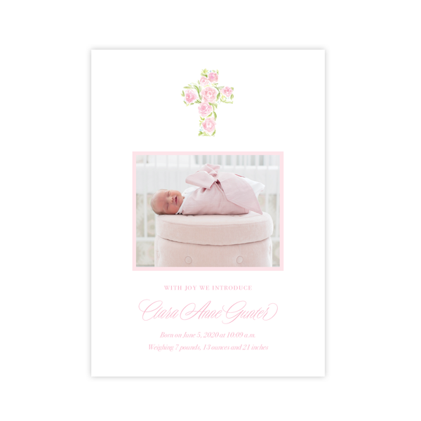 Anna's Cross Birth Announcement