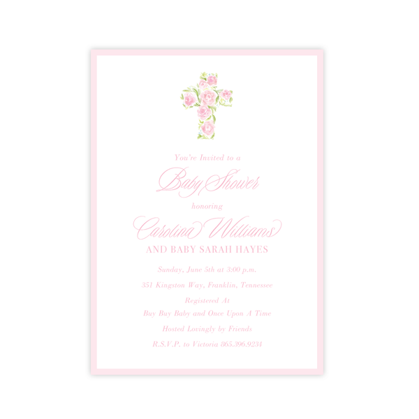 Anna's Cross Baby Shower Invitation