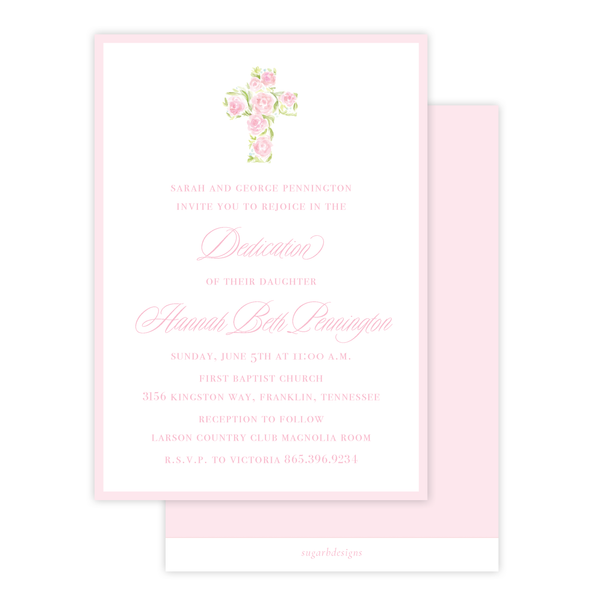 Anna's Cross Dedication Invitation