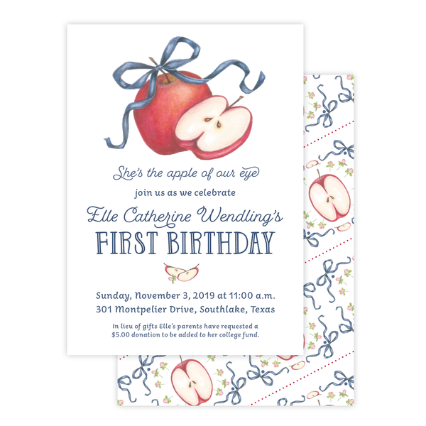 Apples Birthday Invitation