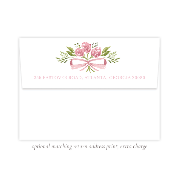 Arabella Pink Flat Stationery