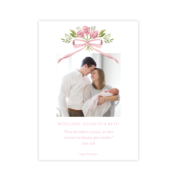 Arabella Pink Birth Announcement