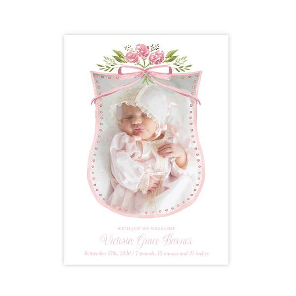 Arabella Pink Birth Announcement