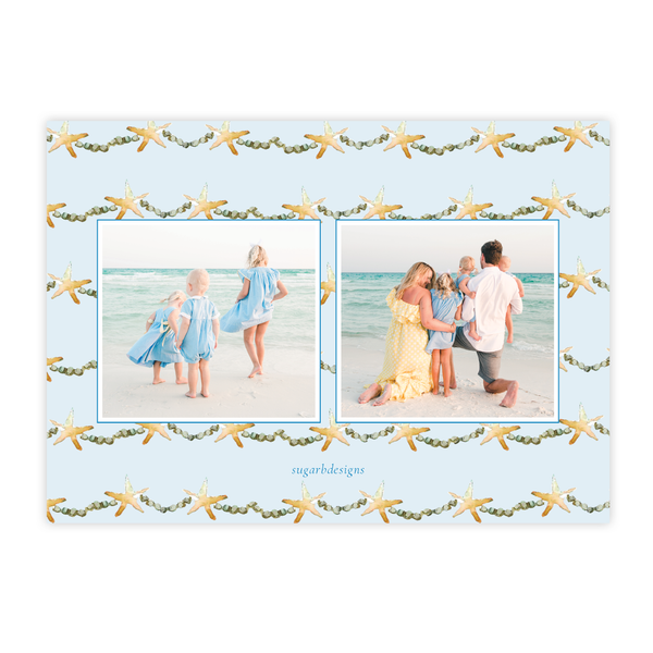 Beach Tree Christmas Card Landscape by Sugar B Designs