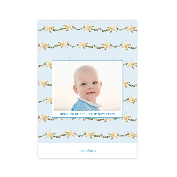 Beach Tree Christmas Card Portrait