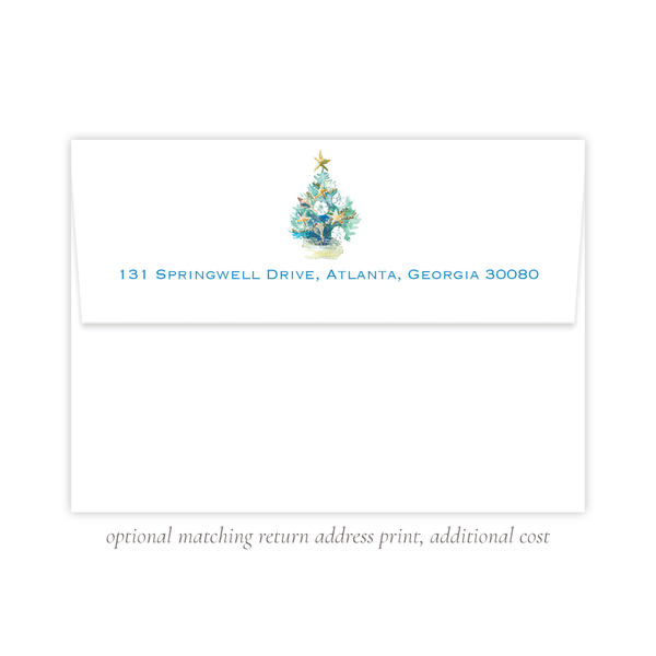 Beach Tree Change of Address Christmas Card