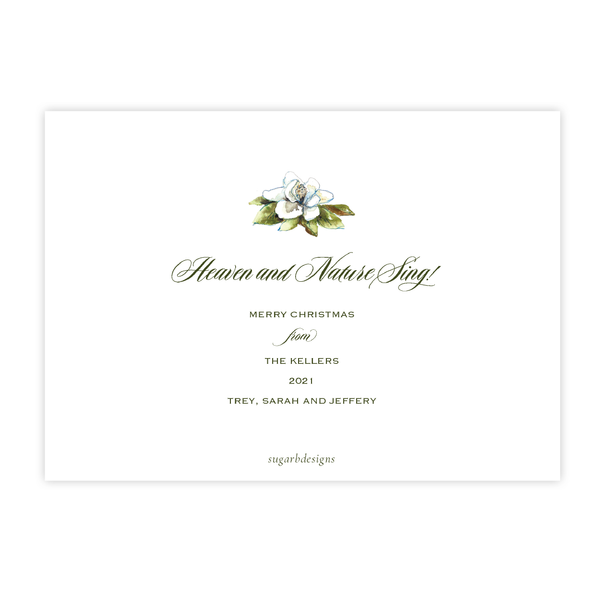 Branon Magnolia Christmas Card Landscape