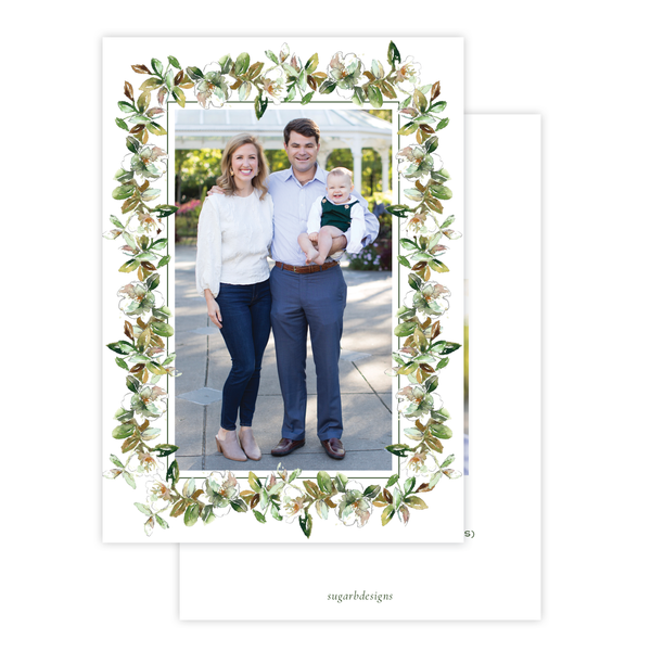 Branon Magnolia Christmas Card Portrait
