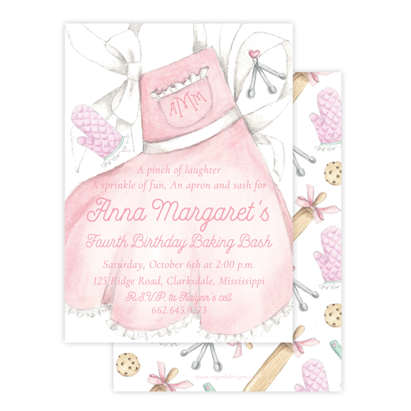 Baking Bash Birthday Invitation