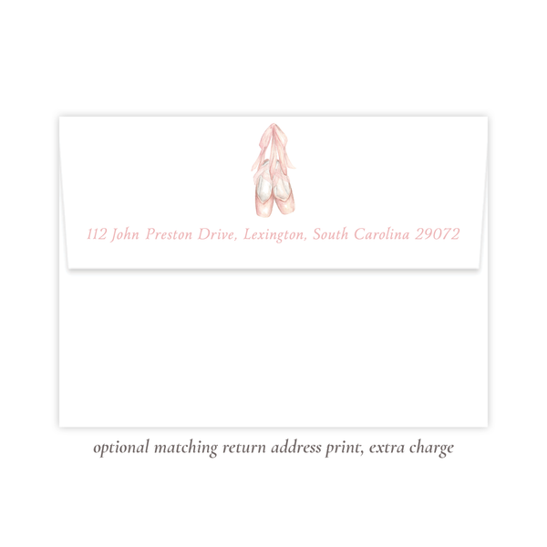 Ballet Slippers Birthday Invitation