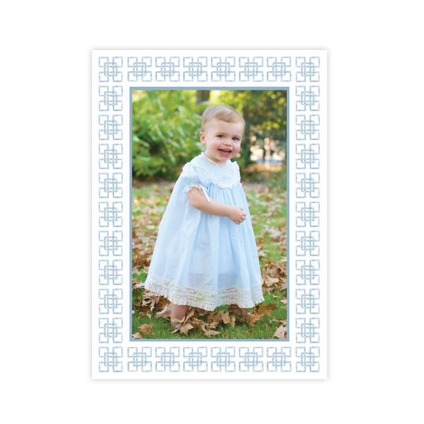 Bamboo Belle Blue Vertical Christmas Card