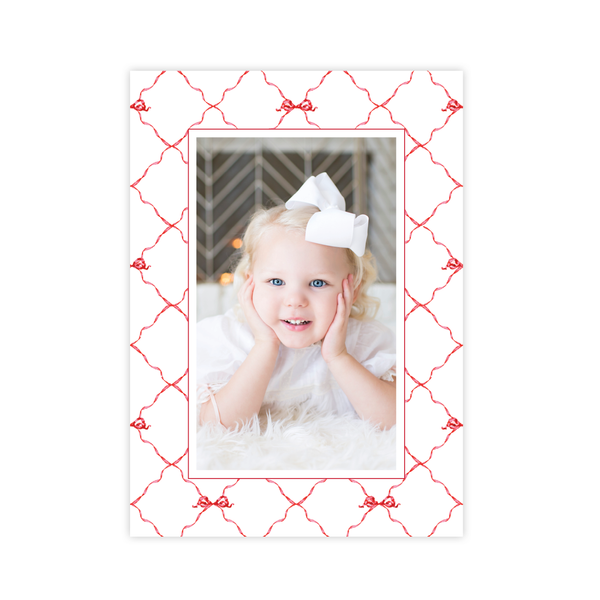 Banner Ribbon in Red Christmas Card