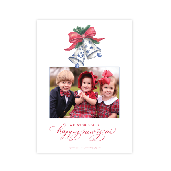 Bells of Belmont Vertical Christmas Card
