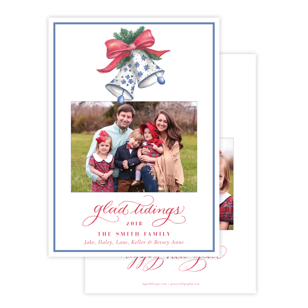 Bells of Belmont Vertical Christmas Card