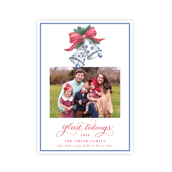 Bells of Belmont Vertical Christmas Card